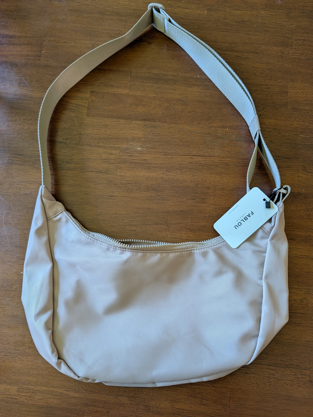 NWT Fablou London Luna Crossbody/Sling Bag - Taupe/Beige